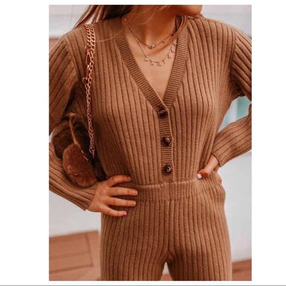 Zara Short Knit Jumpsuit - Picture 2 of 7